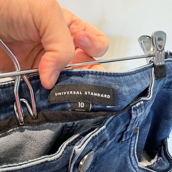 Universal Standard Ankle zip Seine highrise jeans 27 inch True Blue - Picture 4 of 6